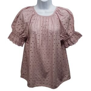 Universal Thread Lilac Eyelet Blouse XS – Romantic  Cotton Top Cottagecore NWOT